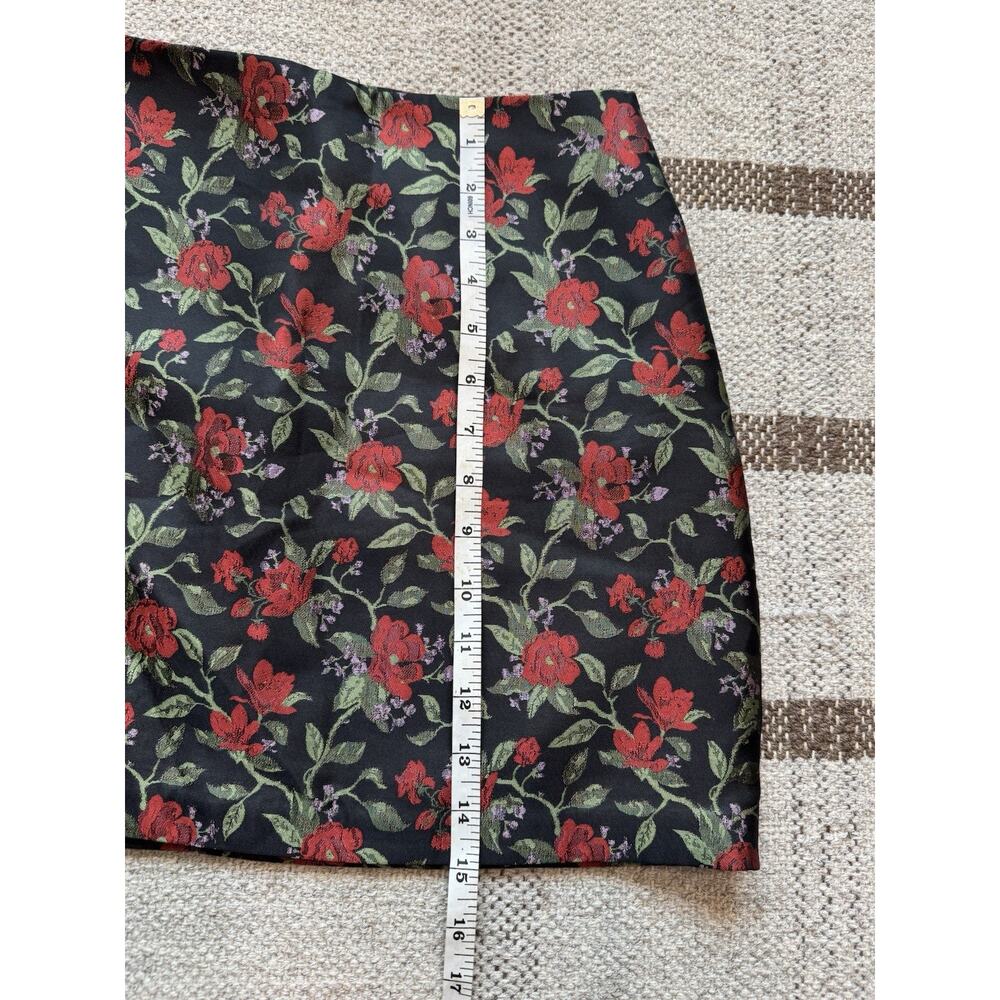Reformation Veranda Skirt Es In Romance Mini Floral Red Black Size 4 Y2K Holiday - Picture 4 of 8